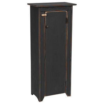 Farmhouse Pine Jelly Cupboard, Black