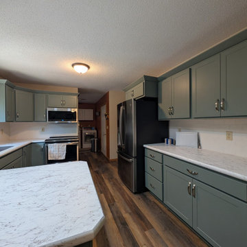 A Fresh New Look with Sage Cabinet Refacing