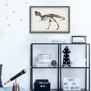 "T-Rex Fossil" Framed Painting Print