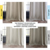 Heavy Faux Linen Curtain Single Panel, Malted Cream, 50w X 84l