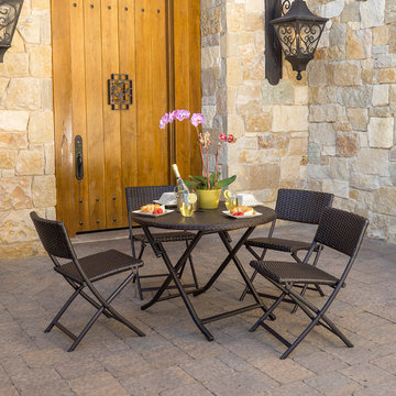 Portofino™ 5pc Woven Folding Café Set