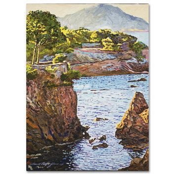 David Lloyd Glover 'Riviera Sea Cove' Canvas Art, 14"x19"