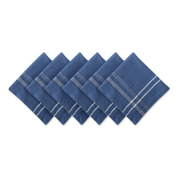 DII Blue Chambray French Stripe Napkin, Set of 6