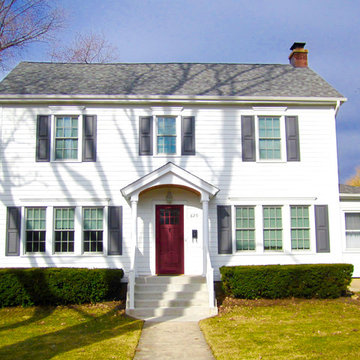 Exterior Remodel, Park Ridge, IL Colonial Home James Hardie Siding