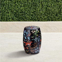 Briarwood Garden Handpainted Accent Stool - Deko-Hocker