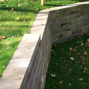 Detail of custom retaining wall