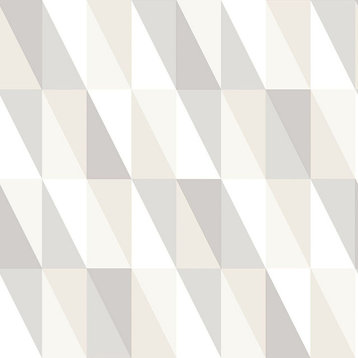 4060-138922 Inez Neutral Geometric Non Woven Unpasted Wallpaper