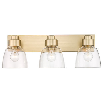Golden Lighting Remy 3 Light Bath Vanity in Brushed Champagne Bronze/Clear Glass
