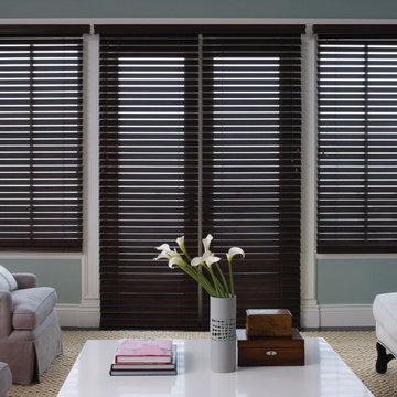 Dark Brown Wood Blinds