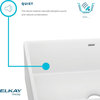 Elkay Fireclay 33" Farmhouse Workstation Sink with Aqua Divide, White