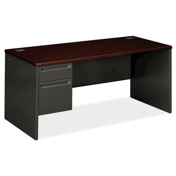 HON 38000 Series Left Pedestal Desk, 1 Box/1 File Drawer