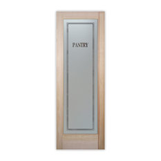 Pantry Door, Classic, 1D Negative Frosted, Douglas Fir, 24x80", Book/Slab