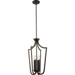 Nuvo Lighting - Nuvo Lighting Laguna - Four Light Caged Pendant, Aged Bronze  Finish - Laguna Four Light Caged Pendant Aged Bronze *UL Approved: YES *Energy Star Qualified: n/a  *ADA Certified: n/a  *Number of Lights: Lamp: 4-*Wattage:60w Candelabra Base bulb(s) *Bulb Included:No *Bulb Type:Candelabra Base *Finish Type:Aged Bronze