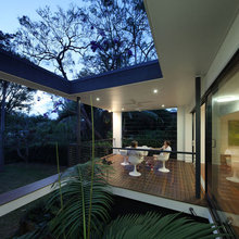 Deck and courtyard