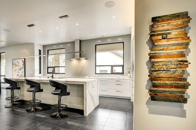 Example of a trendy kitchen design in Denver