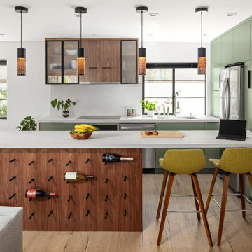 European modern meets Burbank farmhouse bungalow.
