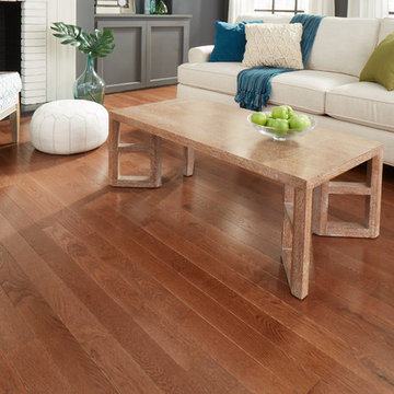 Cozy, Botanical Formal Sitting Room - Piedmont Saddle, Solid, White Oak Hardwood