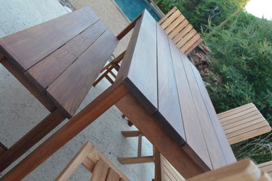 Ipe Outdoor Dining Table and Bench