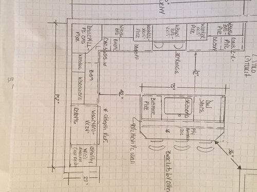 Changed kitchen layout from builder's layout.