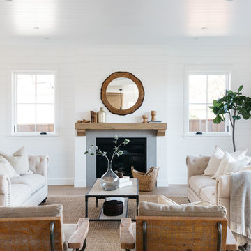 Modern Farmhouse Room with Rustic Vintage Ladder
