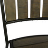 Cole Reclaimed Solid Wood Counter Chair in Brown with Black Metal Frame