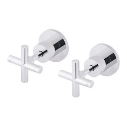 Meir Round Chrome Jumper Valve Wall Top Assembly Taps SKU: MW08JL-C - Bathtub and Shower Tap Sets