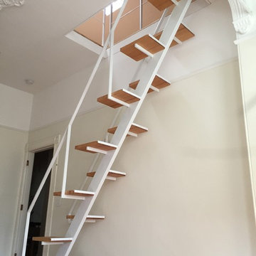 perspective of alternating step staircase