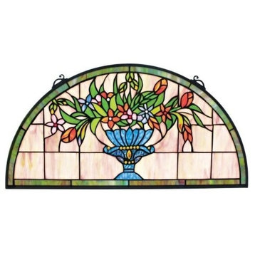 Titchfield Abbey Demi-Lune Stained Glass Window