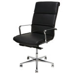Nuevo Furniture - Nuevo Furniture Lucia Office Chair in Black - A sleek, modern classic, the Lucia high back office chair offers comfort and style with a smart, versatile design. The Lucia is fully adjustable with a 5 star castor base for 360 degree swivel rotation. The result an elegantly tailored streamlined look for the modern office.