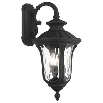 Oxford Collection 3 Light Textured Black Outdoor Wall Lantern (7857-14)