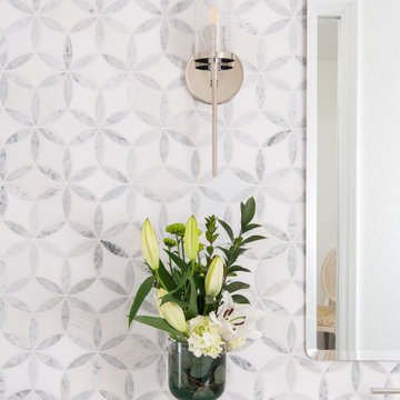Floral Patterned Mosaic Accent Wall