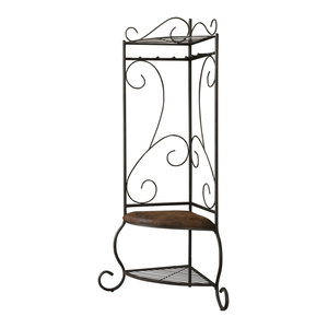 Essex Folding Coat Rack With Two Shelves Transitional Hall