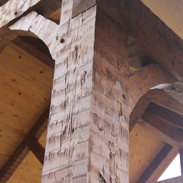 Hand hewn timberframe carport