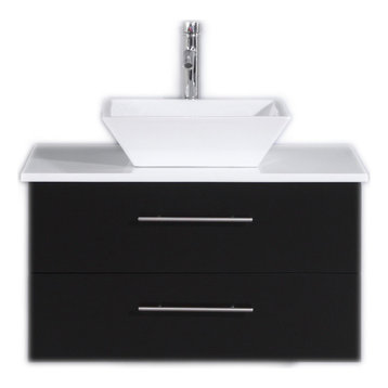 30 Inch Modern Bathroom Vanities, 30 Inch Floating Vanity With Vessel Sink