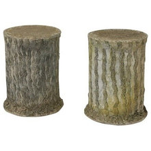 Eclectic Side Tables And End Tables French Faux Bois Side Tables/Stools