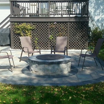 Horseheads NY paver patio with a fire pit