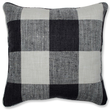 Pillow Perfect Indoor Check Please Thunder Black 18-inch Throw Pillow