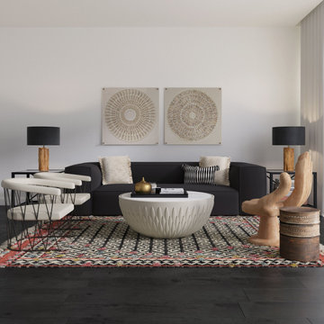 Modern Zest: Varick Sofa in Black Jack Linen