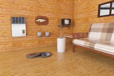 Example of a family room design in Other