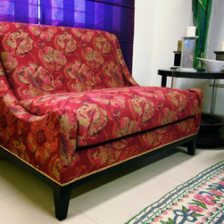 Metaphor | 2-seat Slope Arm Sofa with Brass Nailhead Detailing - Sofas