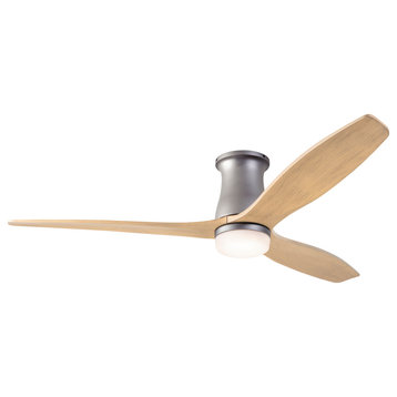 Arbor Flush Fan, Graphite, 54" Maple Blades With LED, Remote Control