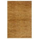 Bareens Designer Rugs - Modern Gabbeh Jaquelin Beige/Rust Wool Rug - 4'3'' x 5'9'' - With strict standards of craftsmanship and quality of materials used this modern inspired hand knotted Gabbeh rug is a unique piece of world art. A fashionable handmade rug crafted by skilled artisans with trendy and elegant design with sophisticated modern color pallet creates a compelling focal point in any living area. Hand-knotted Gabbeh rugs are the simplest of all oriental handmade rugs, featuring small animal and human figures on an empty field. They are also designed with colorful geometric shapes which makes them unique and versatile. A hand-knotted Gabbeh rug is referred to as a modern contemporary and geometric piece of art. Intricately hand-knotted with luxurious wool and outstanding quality this rug meshes with classic to contemporary decor seamlessly.