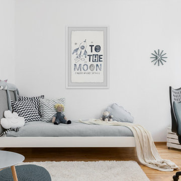 "Ready to Fly to the Moon and Space II" Framed Painting Print