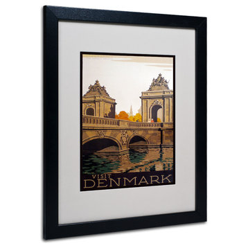 'Denmark' Matted Framed Canvas Art by Vintage Apple Collection