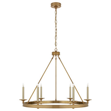 Launceton Ring Chandelier in Antique-Burnished Brass