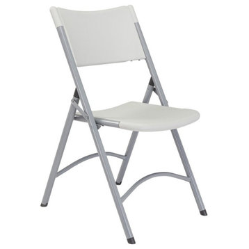 NPS 600 Series 32" Plastic Heavy Duty Folding Chair in Speckled Gray (Set of 4)