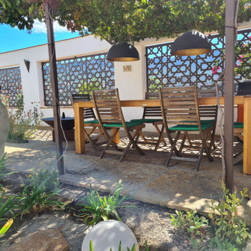 Patio en casa de campo.