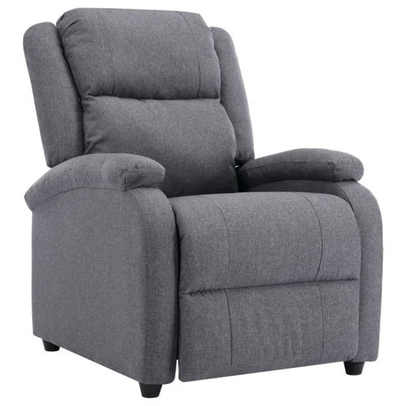 vidaXL Recliner Chair Recliner Sofa with Adjustable Footrest Dark Gray Fabric