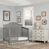 Dream On Me Ella 5 in 1 Convertible Crib, Storm Gray