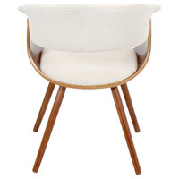 Vintage Mod Chair, Walnut/Cream Fabric